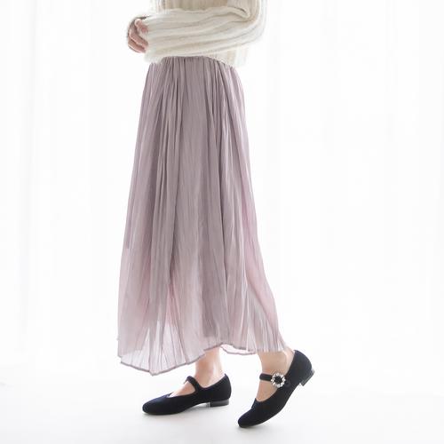 【あったか仕様】ビジューバックルパンプス