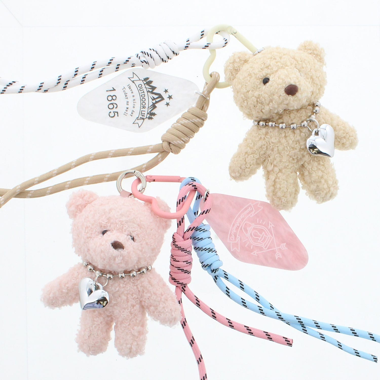 ハートカラビナベアチャーム