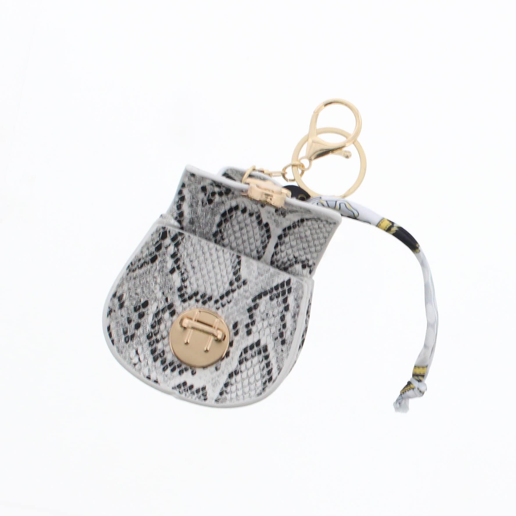 スカーフストラップミニバッグチャーム パイソン柄
