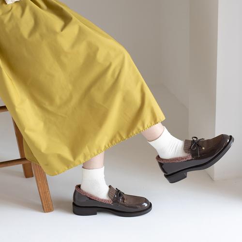 マテリアルコンビインナーファーローファー