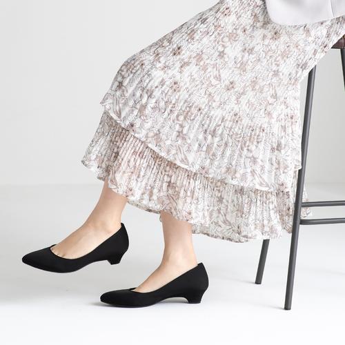 アーモンドトゥプレーンパンプス<ふわさら>【新色】