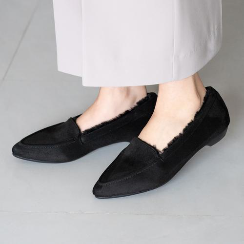 インナーファーポインテッドモールドソールモカシン