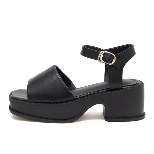 【JB selection】バルキーパテッドストラップ厚底サンダル