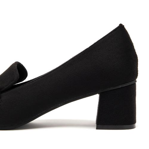 スクエアトゥビットローファーパンプス