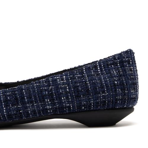 ツイードレーストゥリボンモールドソールパンプス