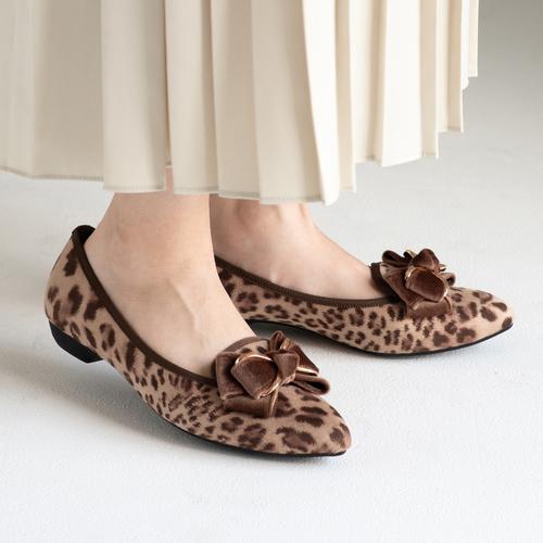 【あったか仕様】メタルパーツリボンモールドソールパンプス