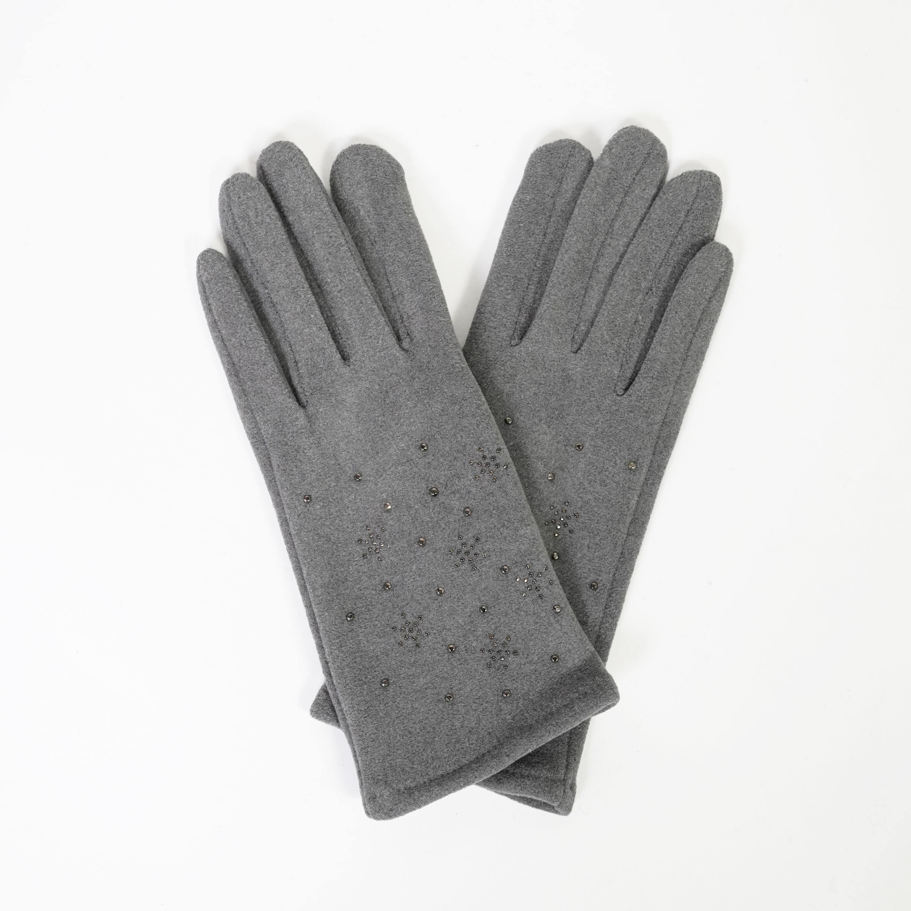 ラインストーンニットグローブ