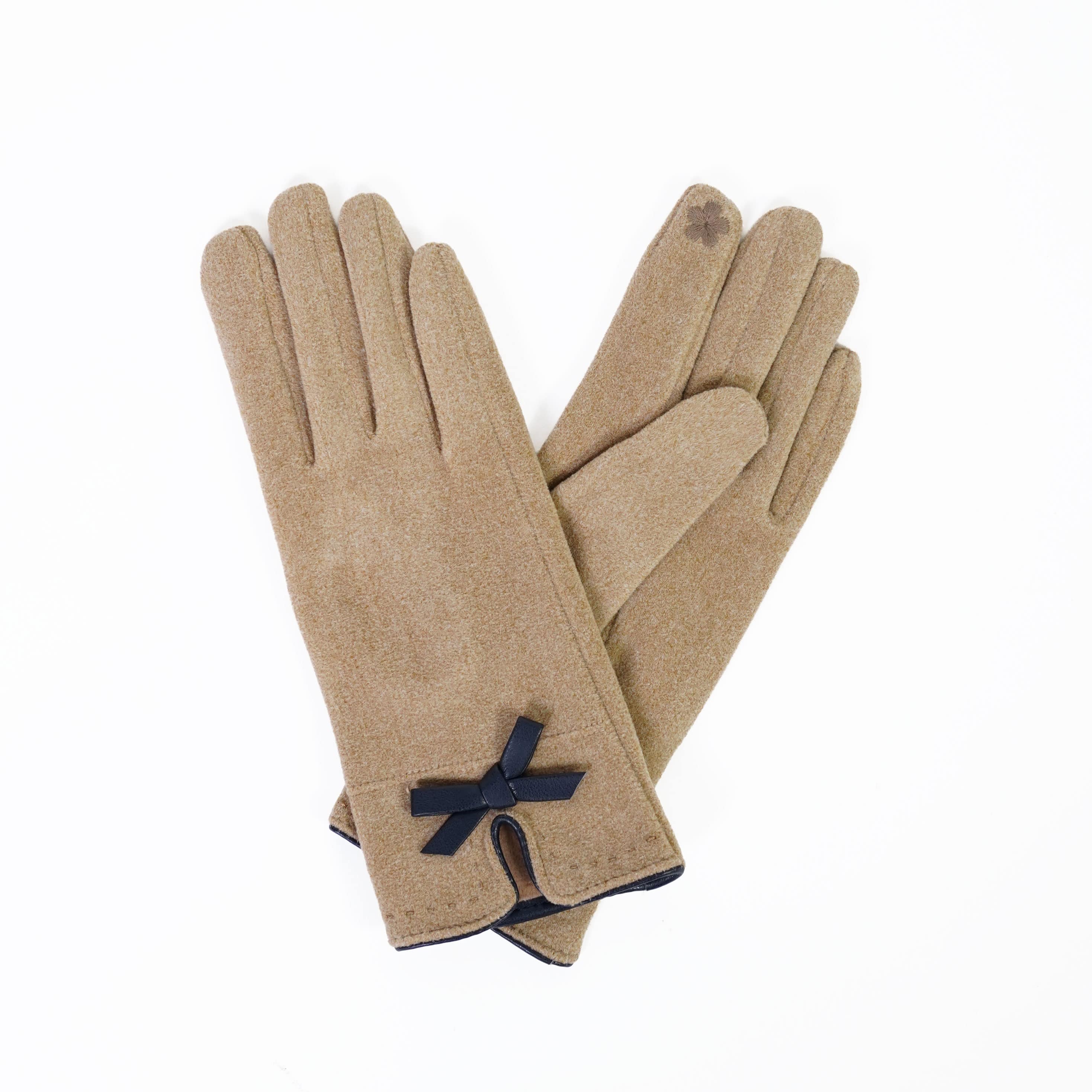 パイピングリボンニットグローブ