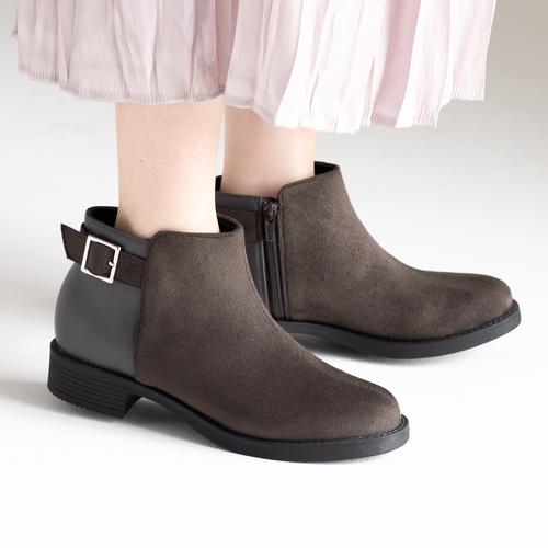 サイドベルトショートブーツ