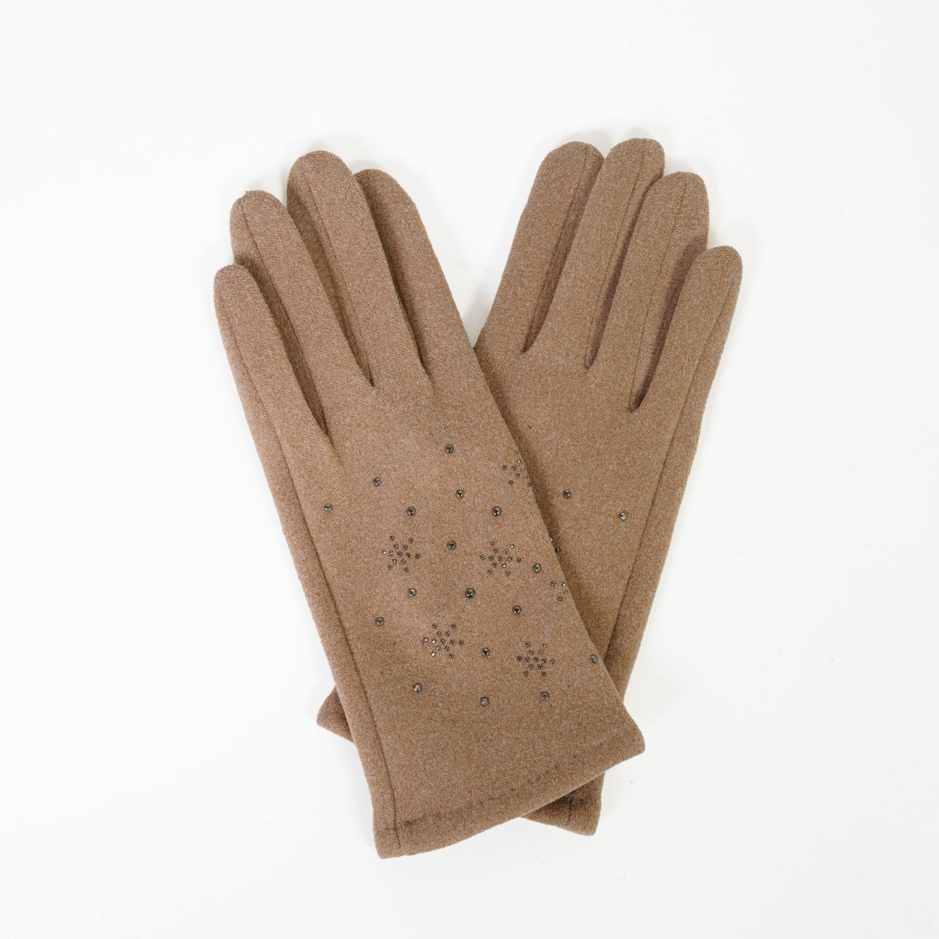 ラインストーンニットグローブ