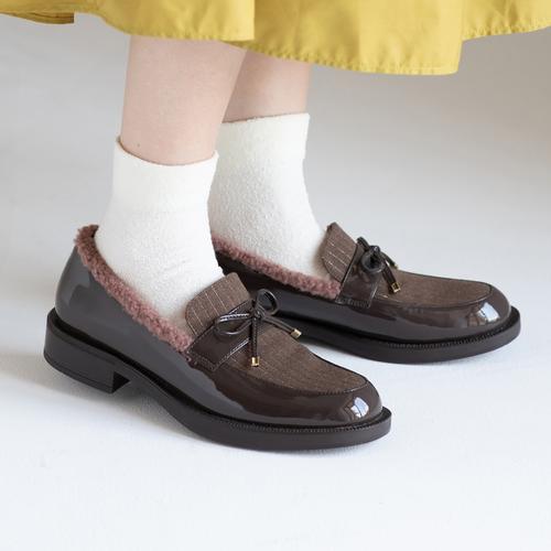 マテリアルコンビインナーファーローファー