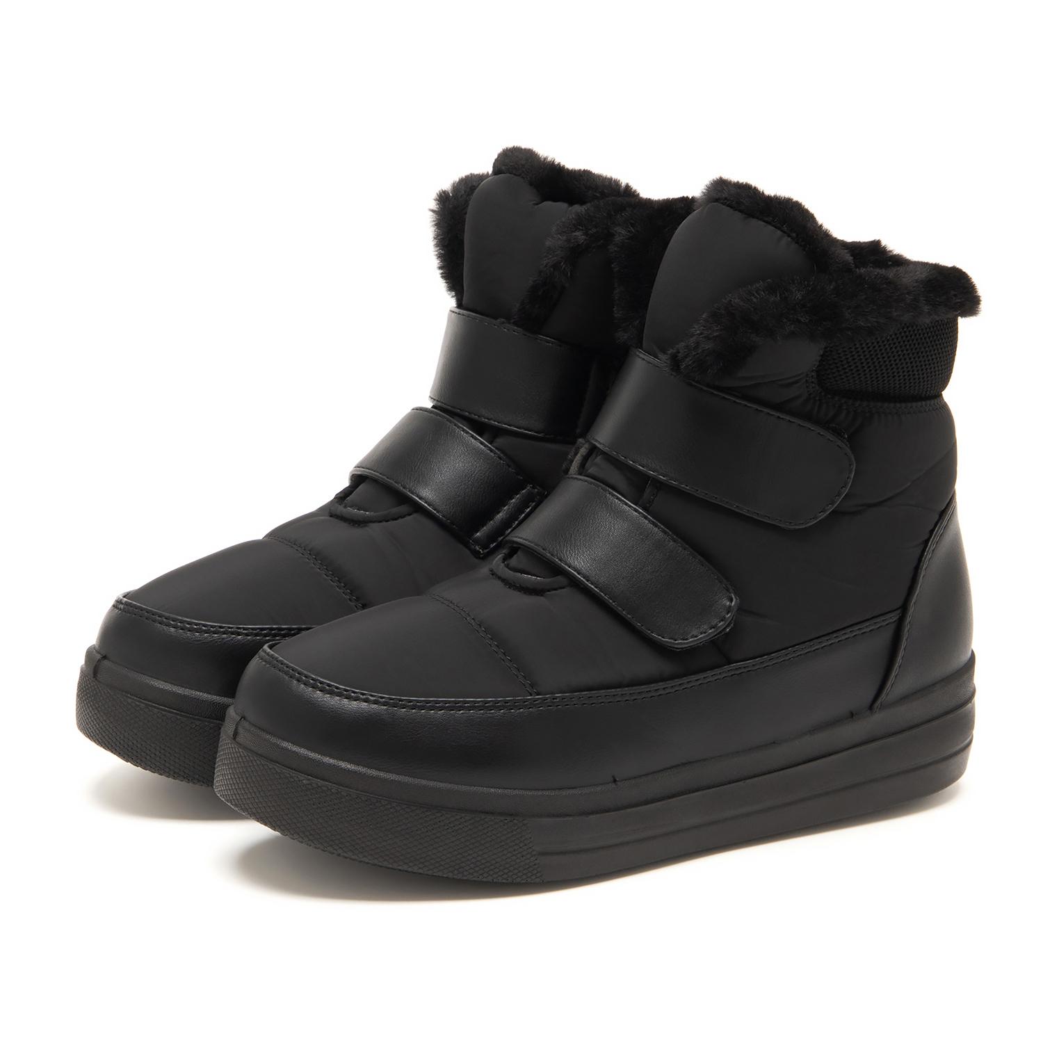 あったかベルクロWベルトファーショートブーツ