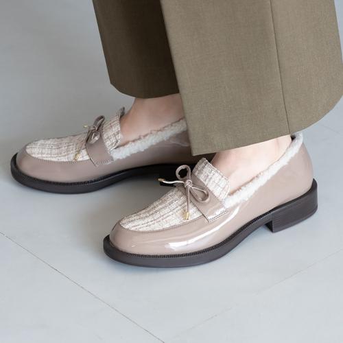 マテリアルコンビインナーファーローファー