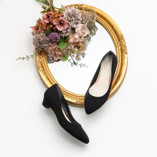 アーモンドトゥプレーンパンプス<ふわさら>【新色】