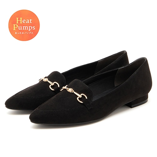 【あったか仕様】フラワービットローファーフラットパンプス