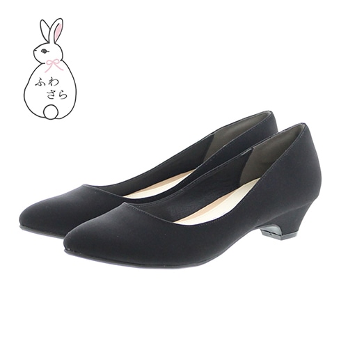 アーモンドトゥプレーンパンプス<ふわさら>【新色】