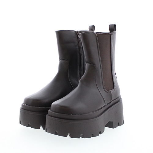 厚底トラックソールサイドゴアブーツ