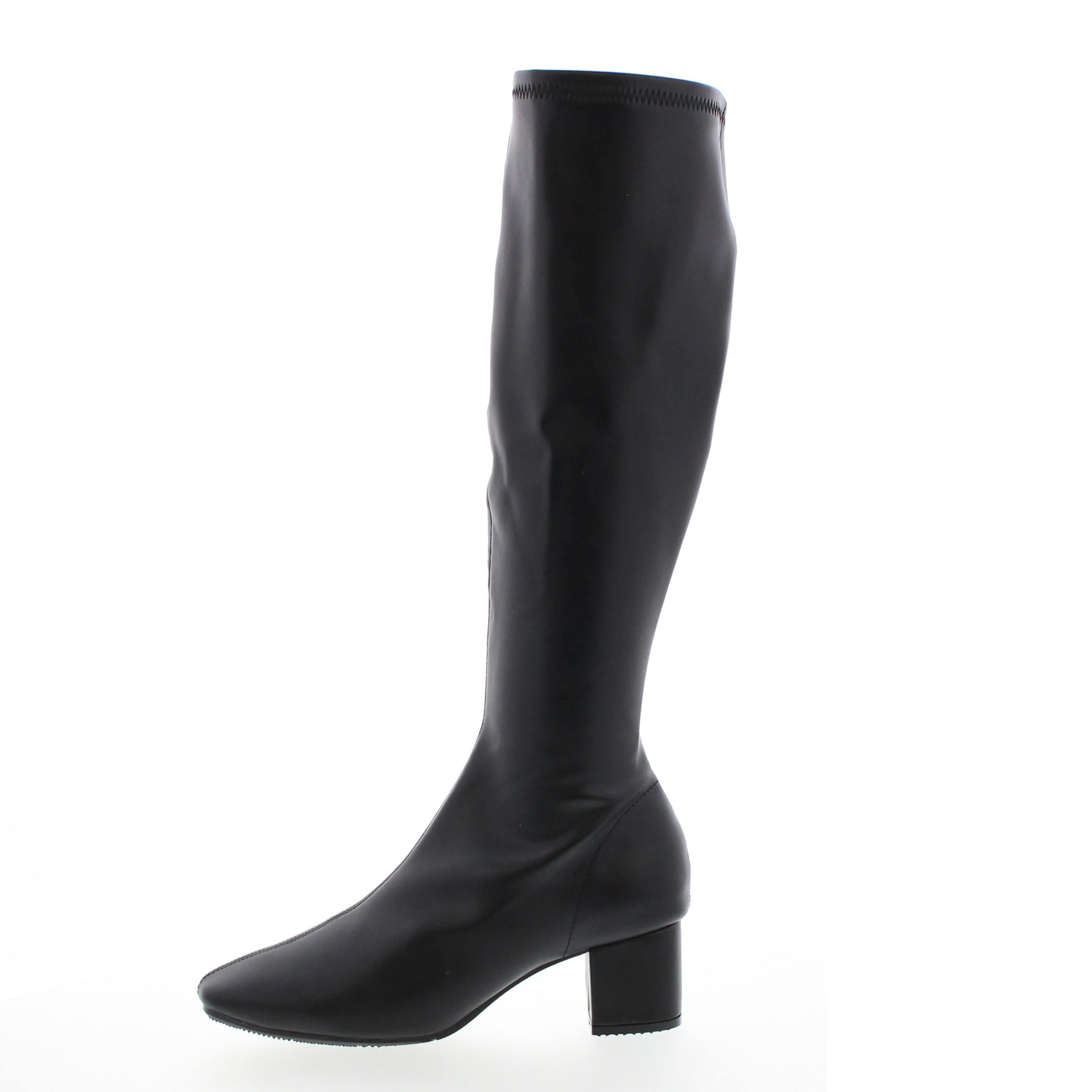 スクエアトゥロングストレッチブーツ