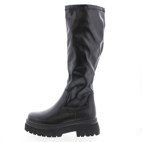 厚底ストレッチロングブーツ