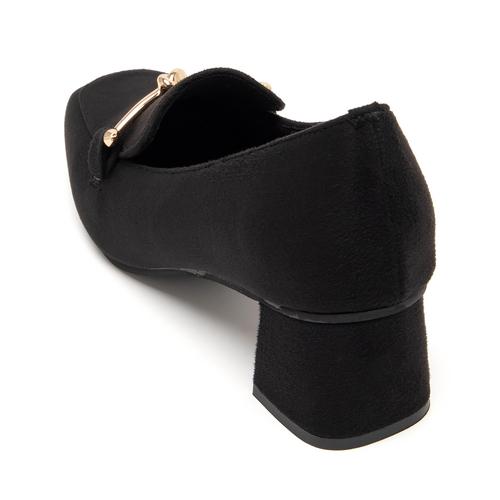 スクエアトゥビットローファーパンプス