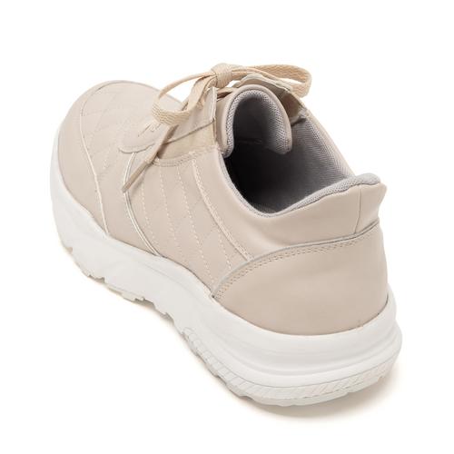 【ハンズフリー】キルティングレースアップスニーカー