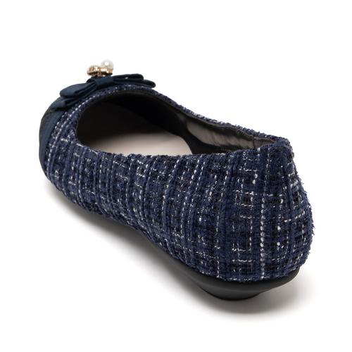 ツイードレーストゥリボンモールドソールパンプス