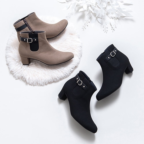 サイドゴアベルトショートブーツ/125-45810