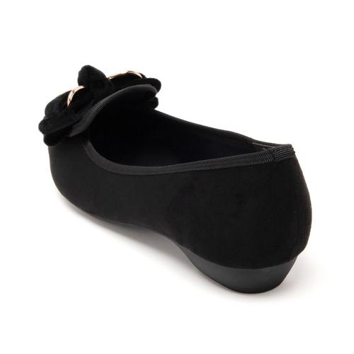 【あったか仕様】メタルパーツリボンモールドソールパンプス