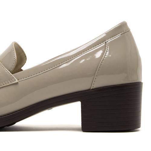 ビットヒールローファーレインパンプス