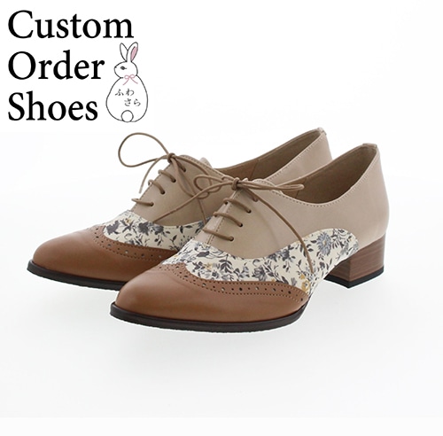 【3-4月限定】●受注生産●マテリアルコンビレースアップマニッシュシューズ