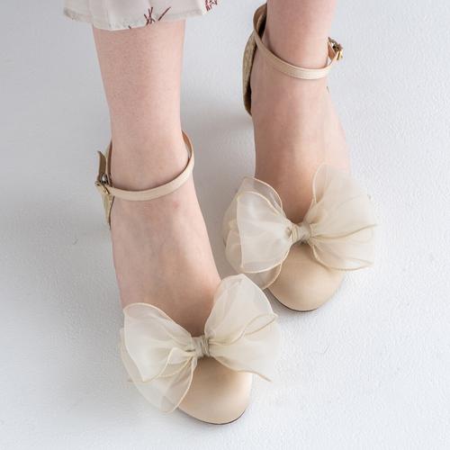 2WAYシアーリボンセパレートストラップパンプス