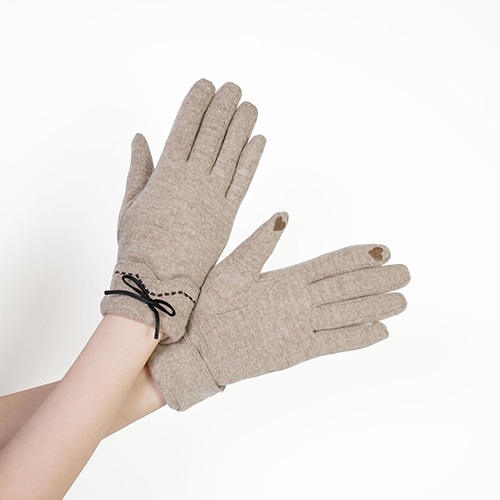 ステッチリボンニットグローブ