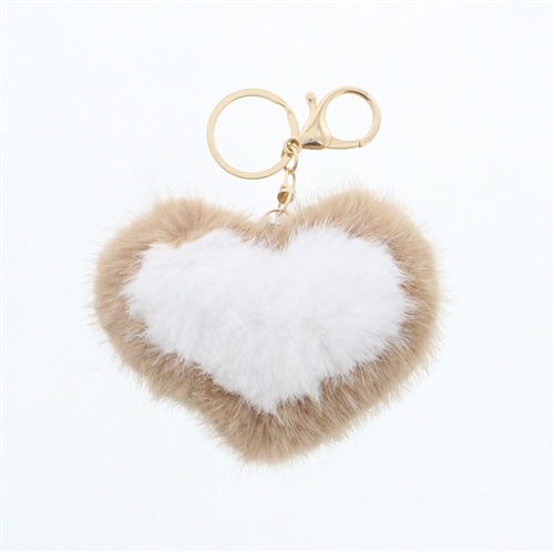 ハートコンビカラーエコファーチャーム