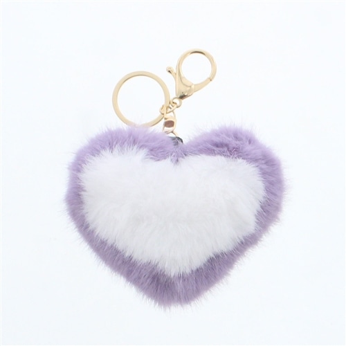 ハートコンビカラーエコファーチャーム