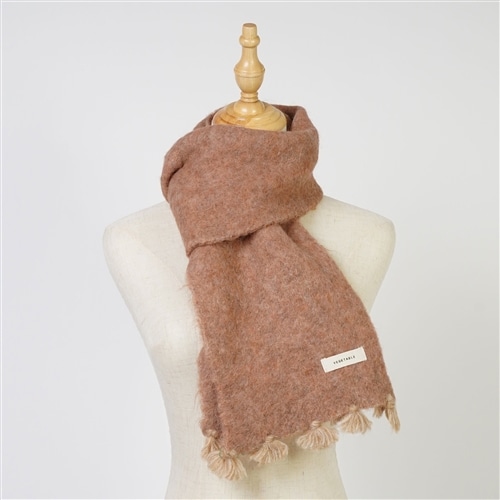 圧縮ニットフリンジマフラー