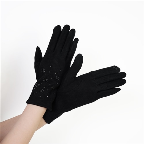 ラインストーンニットグローブ