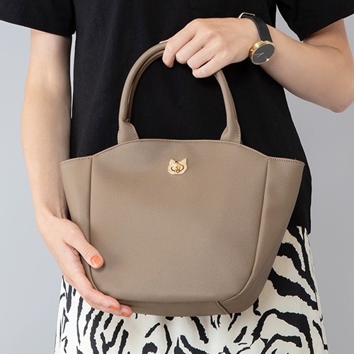 catツイストロックトートバッグ