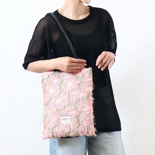 フラワージャガードトートバッグ