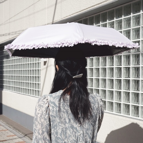 PUヒートカットフリル ミニ傘(晴雨兼用)
