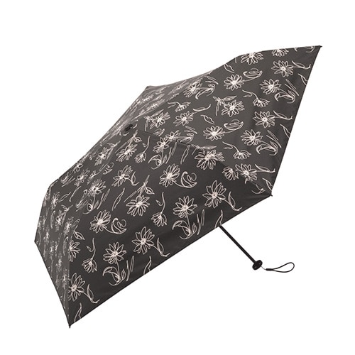 PUスーパーライト/ラインフラワーミニ傘(晴雨兼用)