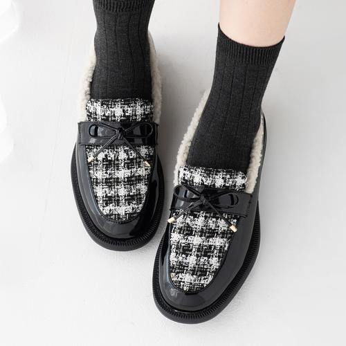 マテリアルコンビインナーファーローファー