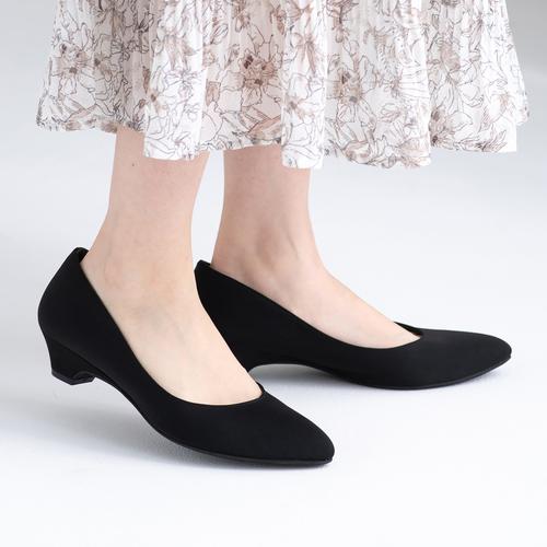 アーモンドトゥプレーンパンプス<ふわさら>【新色】