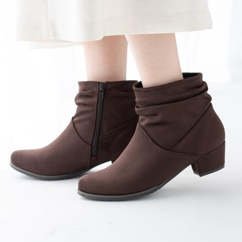 スエードルーズショートブーツ