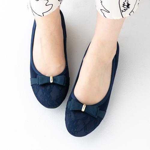 メタルセンターリボンモールドソールパンプス