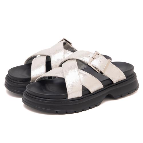 【JB selection】クロスベルト厚底ミュールサンダル