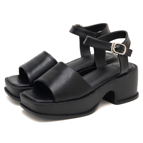 【JB selection】バルキーパテッドストラップ厚底サンダル