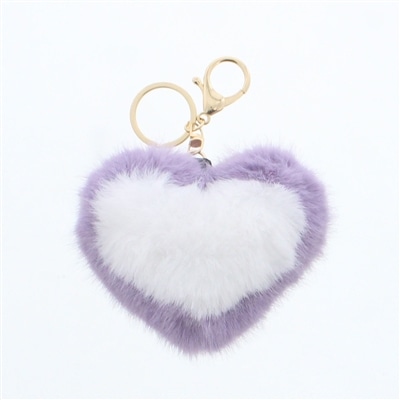 ハートコンビカラーエコファーチャーム