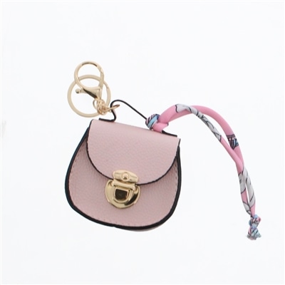 スカーフストラップミニバッグチャーム ソリッドカラー