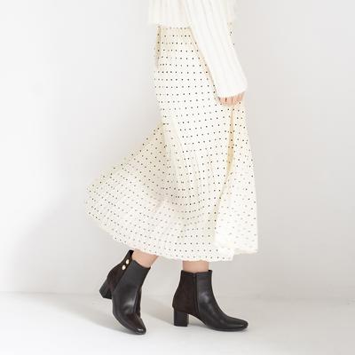 ダブルボタンコンビショートブーツ