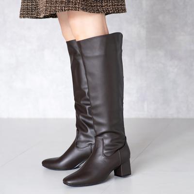 バックファスナーロングブーツ